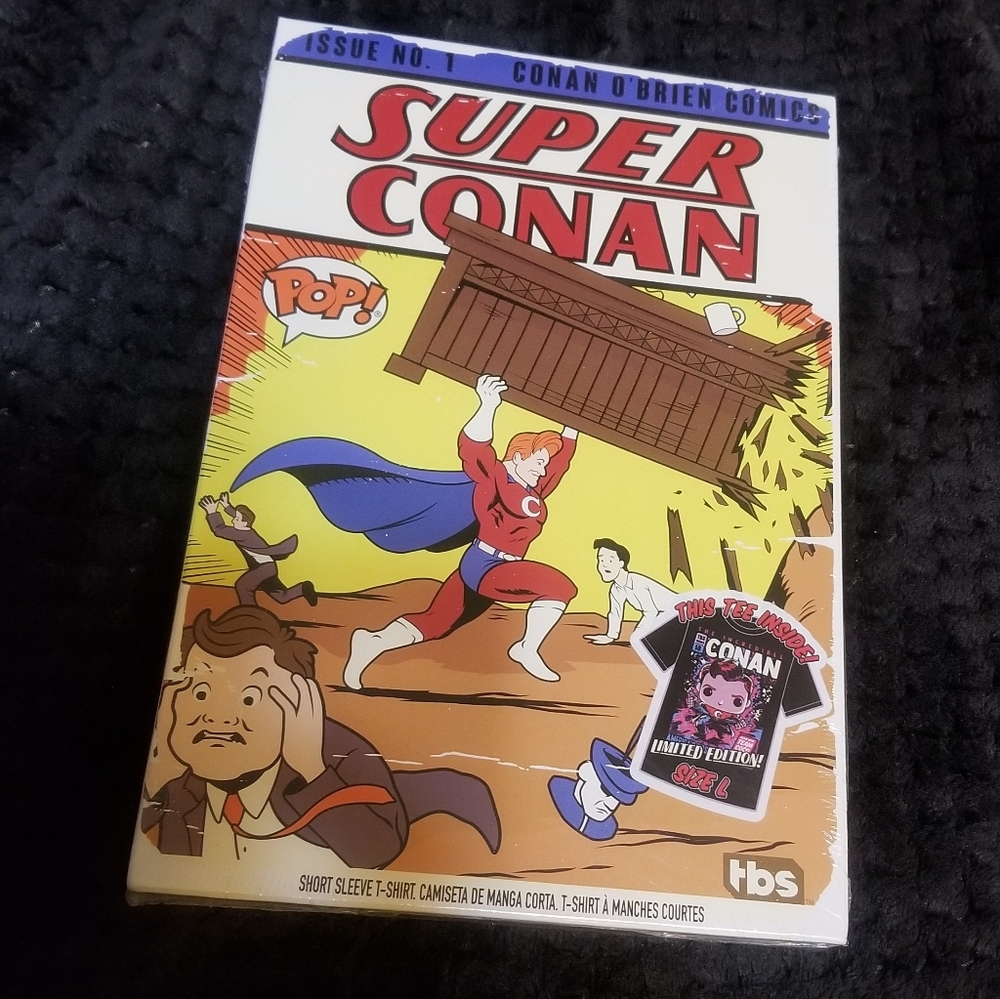 NEW Funko Pop Conan O'Brien t-shirt L DEADSTOCK - Picture 1 of 5